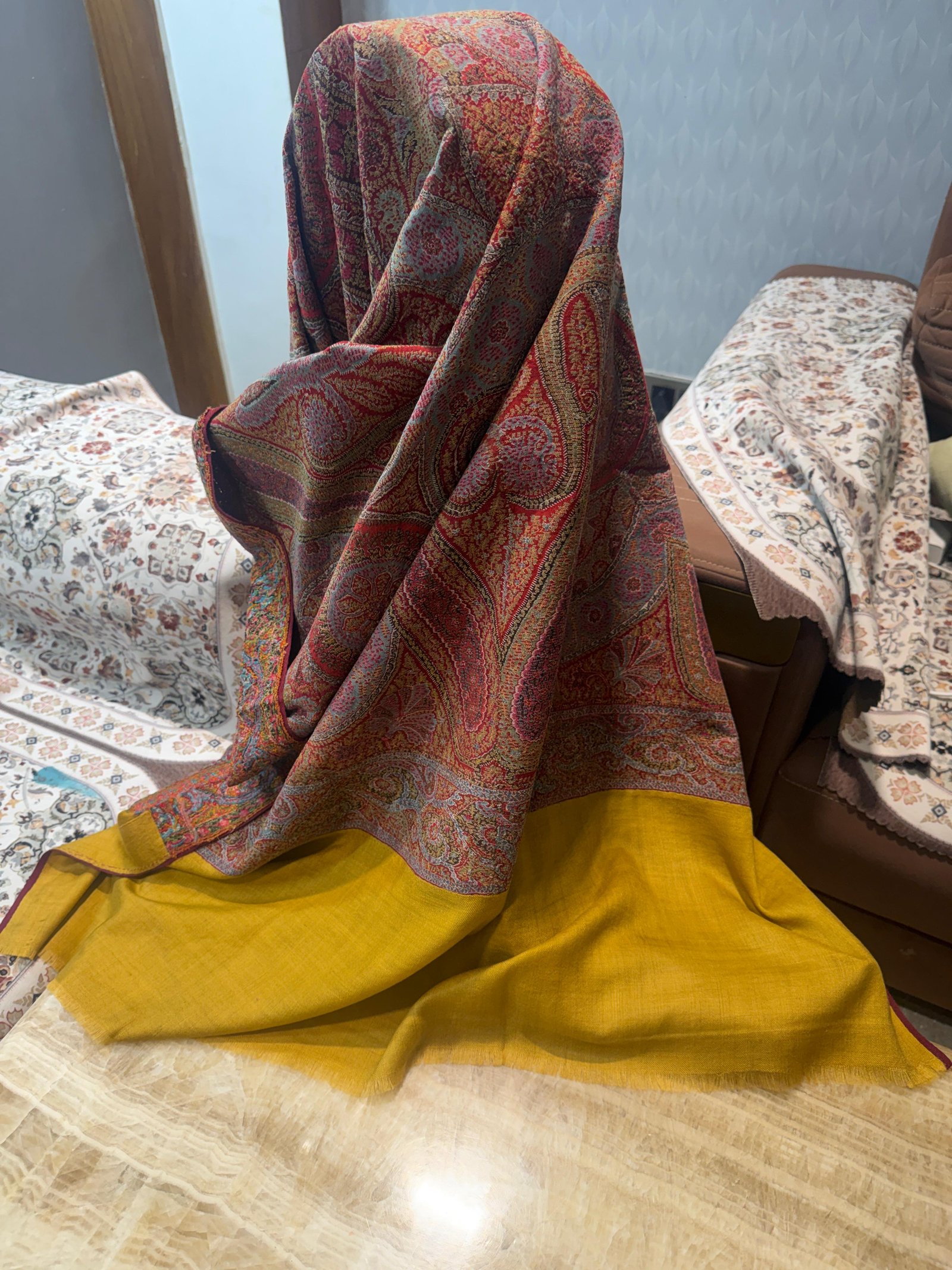 Indian antique jamawar shawl 