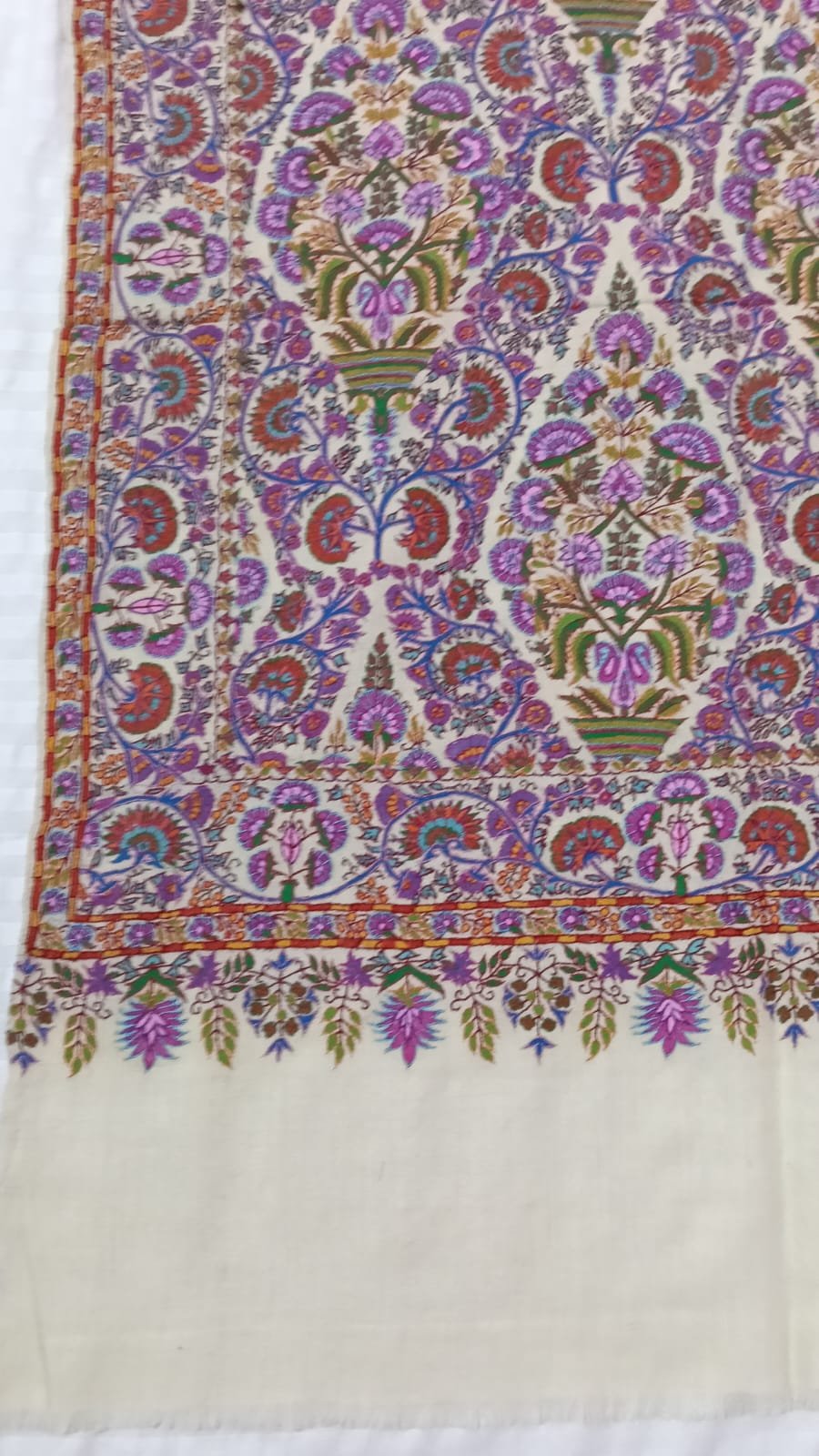 Pashmina kalamkari shawl najibabadi 