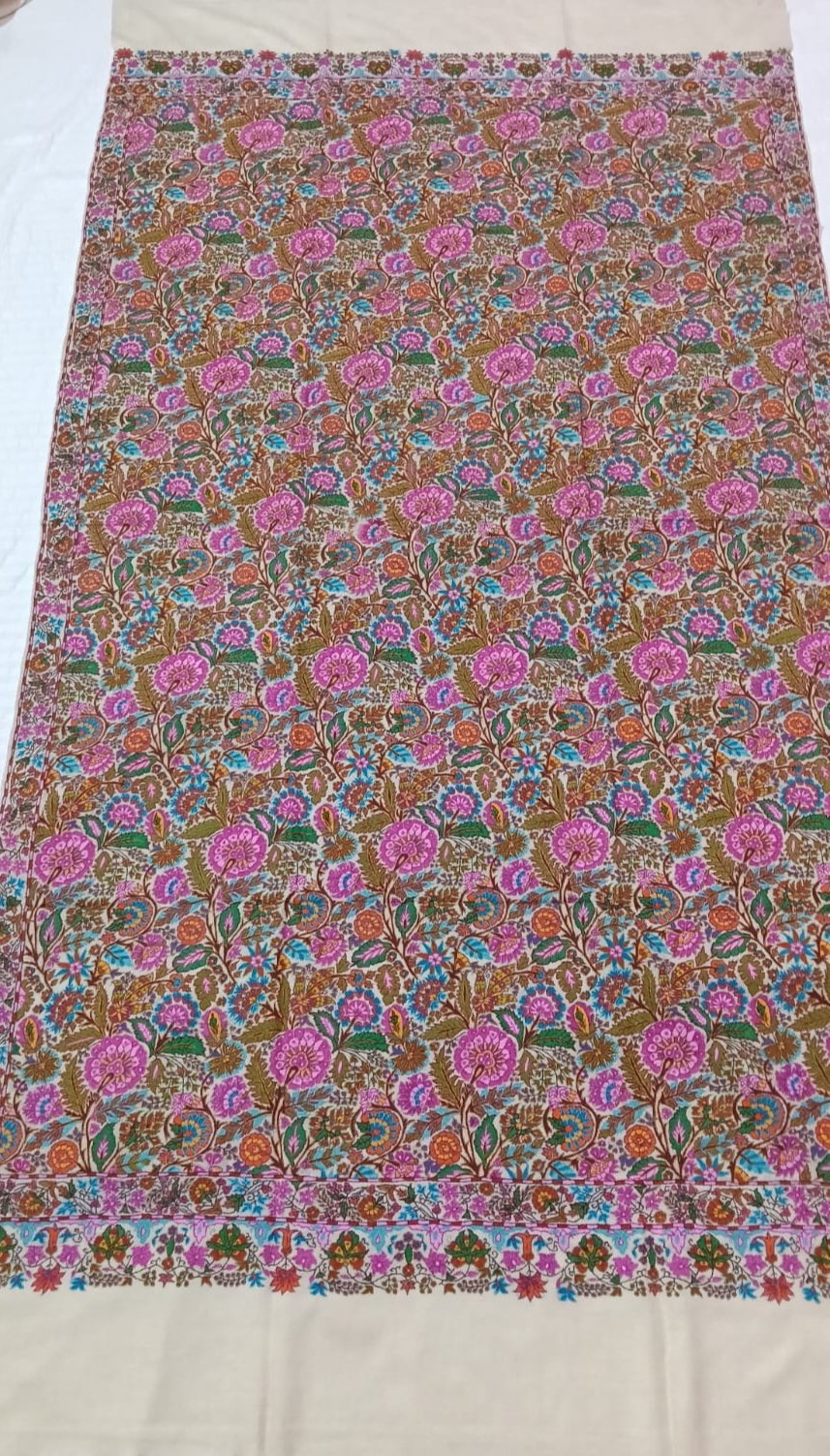 Pashmina kalamkari shawl najibabadi 