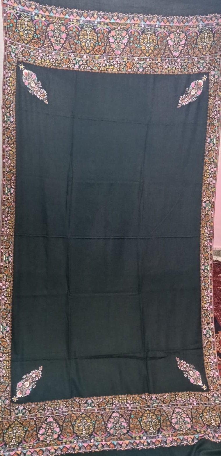 Pashmina jamawar shawl needle work 