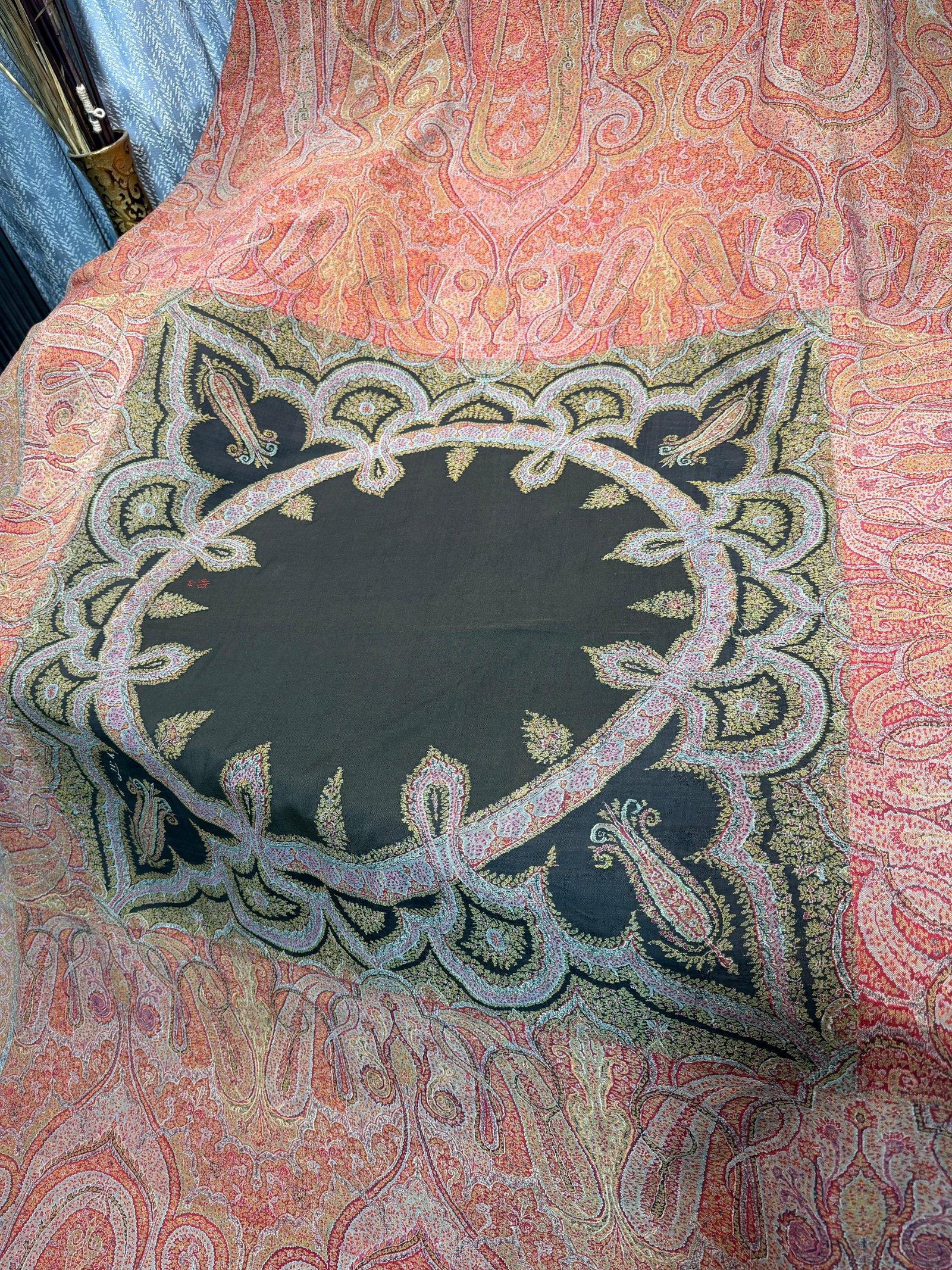Antique Kani Jamawar shawl unique regal gents