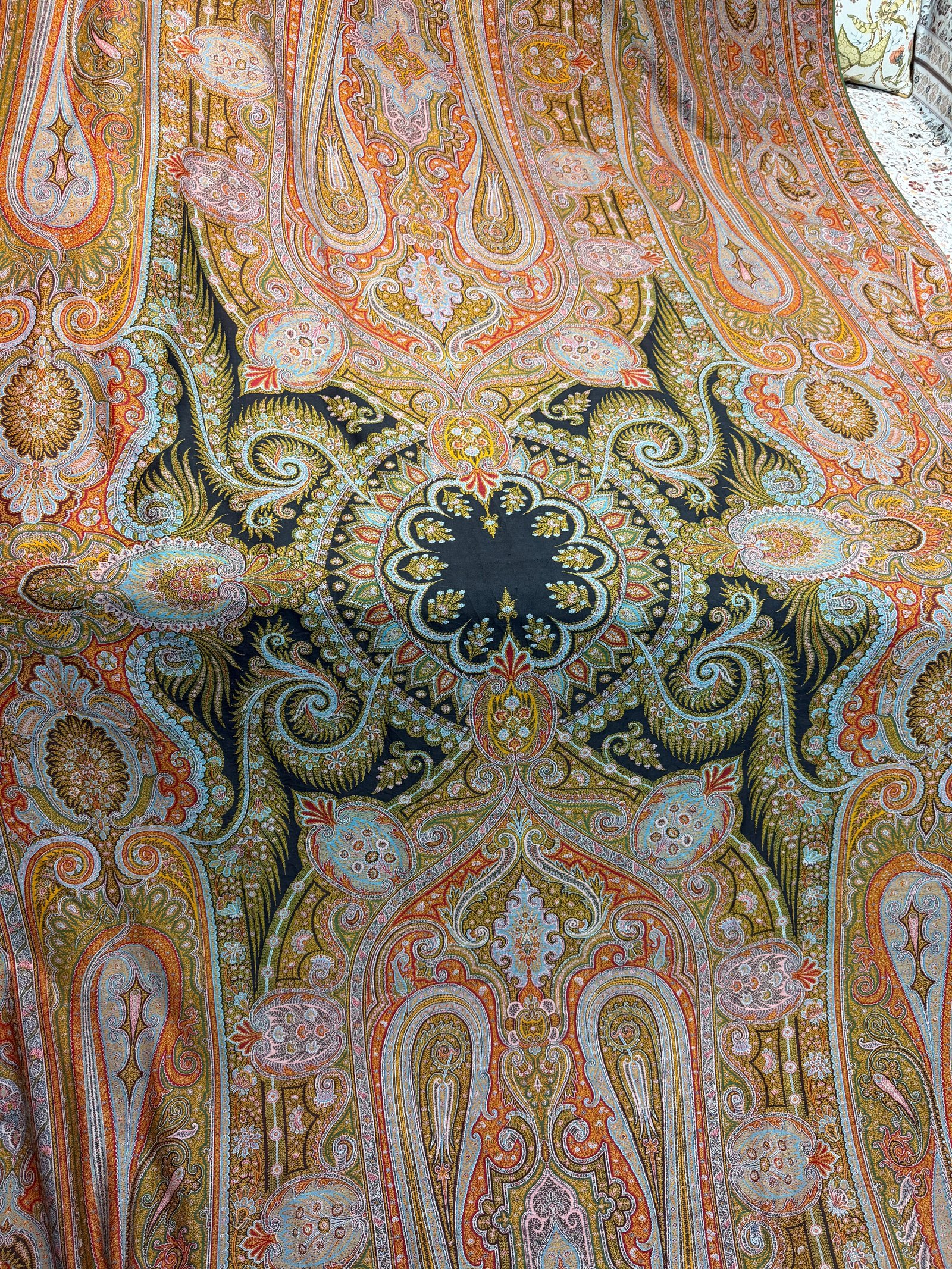 Paisley gents long shawl unique 