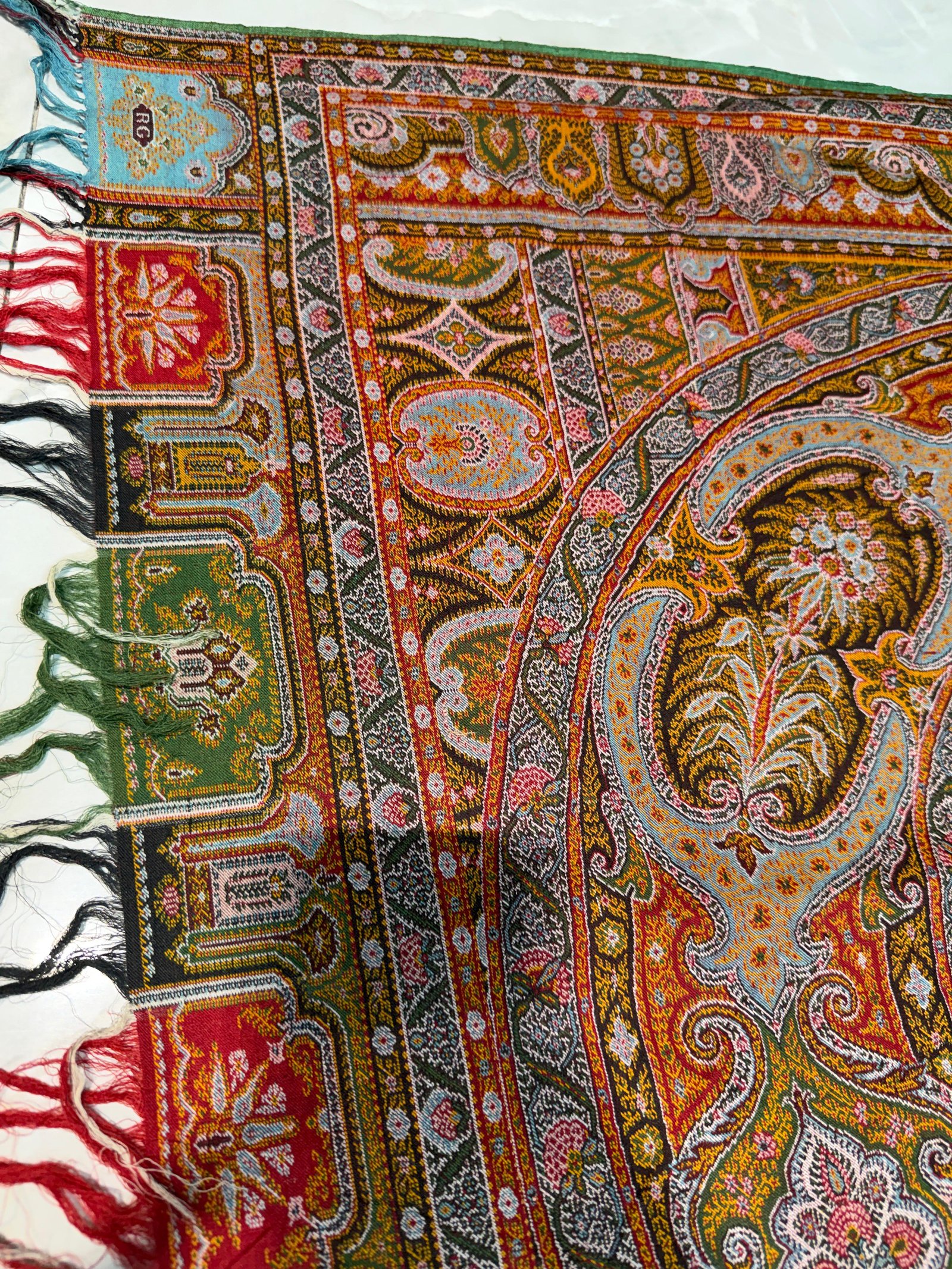 Paisley gents long shawl unique 