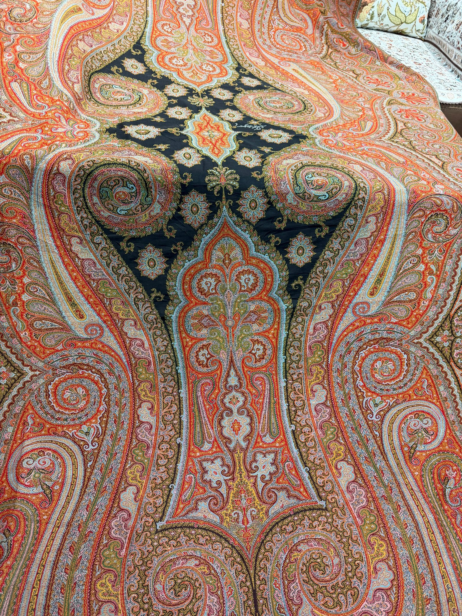 Paisley gents long shawl unique 