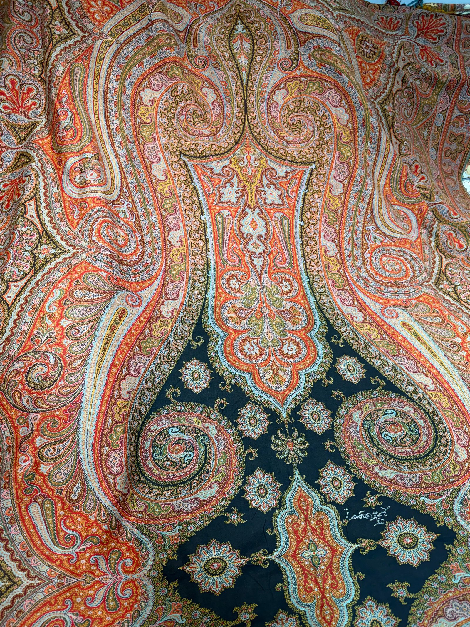 Paisley gents long shawl unique 