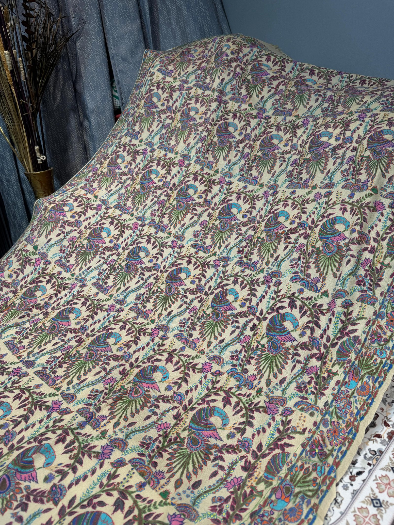 Pashmina kalamkari needle work 