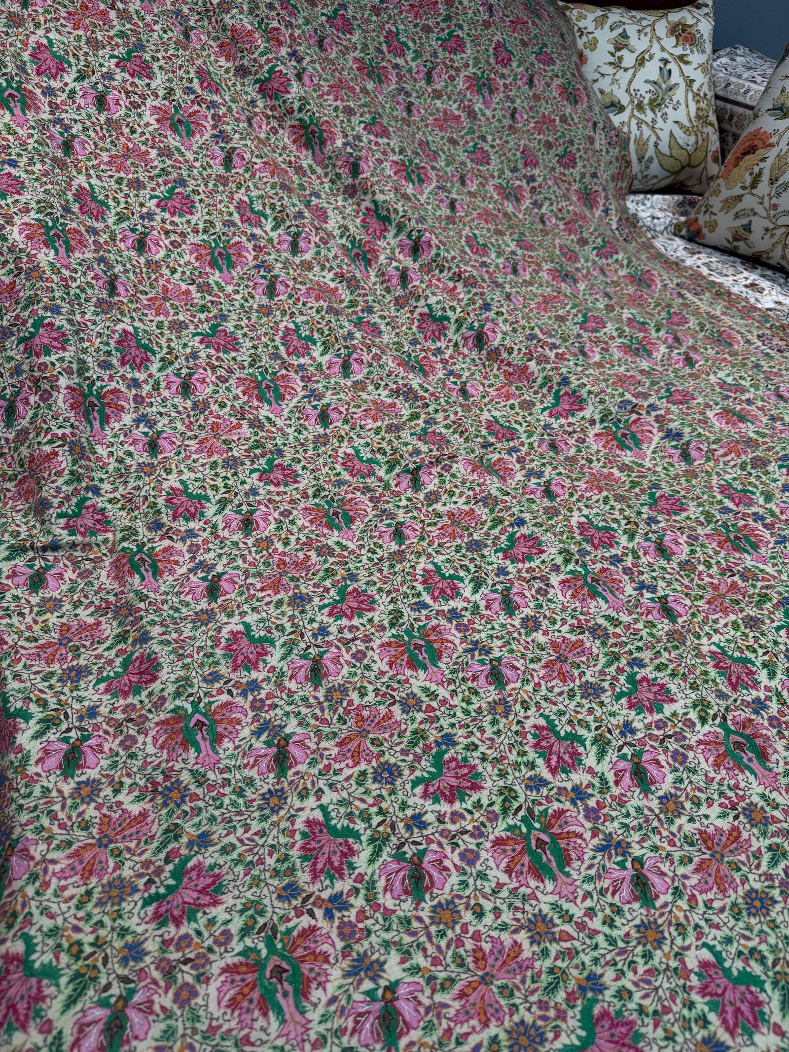 Pashmina kalamkari needle work fabulous shawl