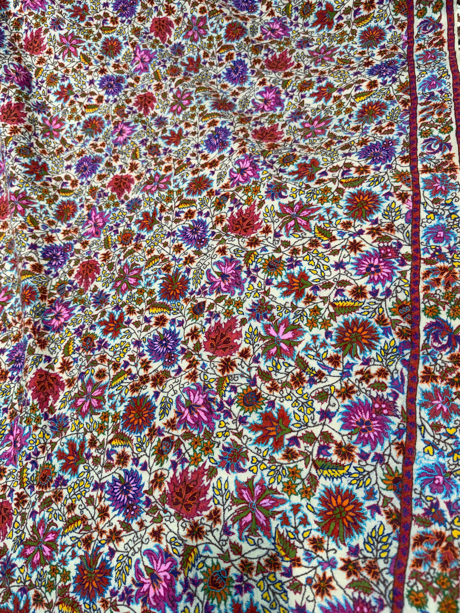 Pashmina kalamkari needle work unique shawl 